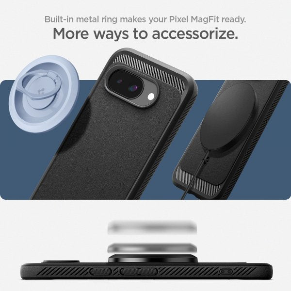 Spigen Google Pixel 9a Skal Rugged Armor MagFit Matte Black
