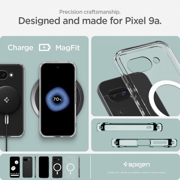 Spigen Google Pixel 9a Skal Ultra Hybrid MagFit Clear White
