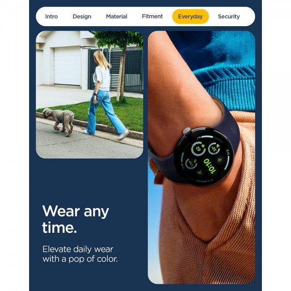Spigen Google Pixel Watch 1/2/3/4 41mm Armband Nano Pop Blueberry Navy