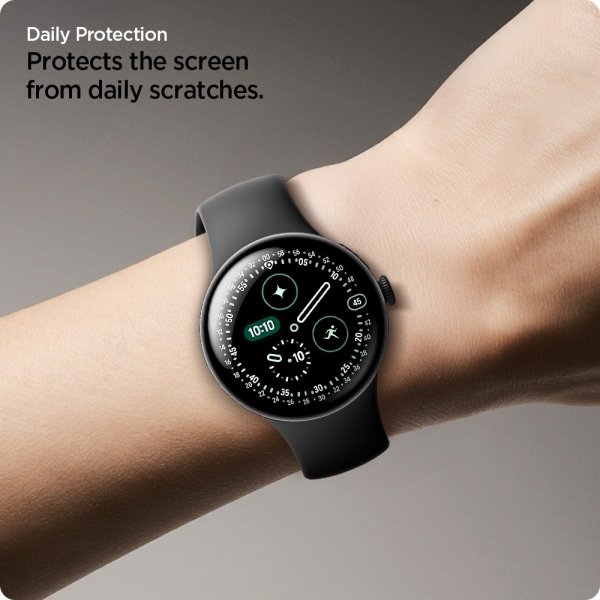 Spigen Google Pixel Watch 3/4 41mm Skärmskydd EliteShield EZ Fit 2-pack