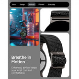 Spigen Google Pixel Watch 3/4 45mm Armband Lite Fit X Svart