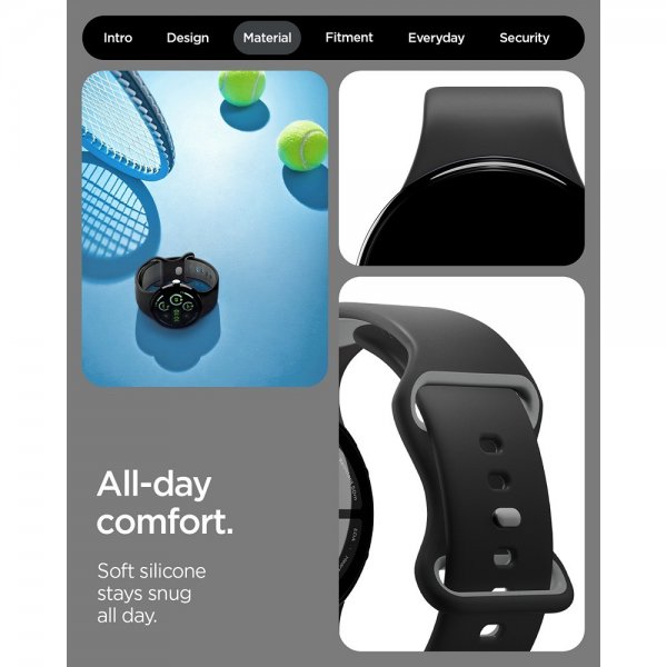 Spigen Google Pixel Watch 3/4 45mm Armband Nano Pop Black Sesame