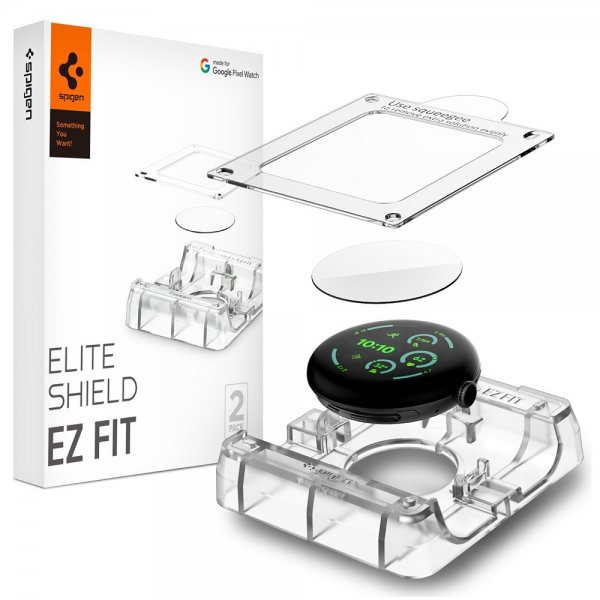 Spigen Google Pixel Watch 3/4 45mm Skärmskydd EliteShield EZ Fit 2-pack