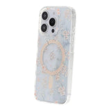 iPhone 16 Pro Max Skal Blommigt Strass MagSafe Rosa