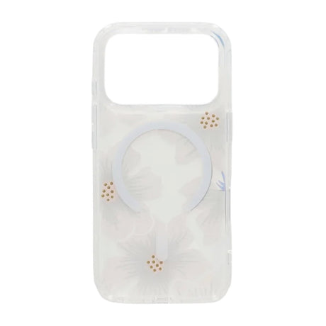 iPhone 17 Pro Skal Blommigt Strass MagSafe Blå Lila