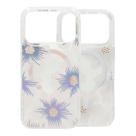 iPhone 17 Pro Max Skal Blommigt Strass MagSafe Blå Lila