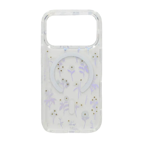 iPhone 17 Pro Max Skal Blommigt Strass MagSafe Blå