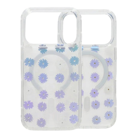 iPhone 17 Pro Max Skal Blommigt Strass MagSafe Lila