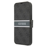 Guess iPhone 13 Pro Max Fodral Printed Stripe Grå