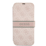 Guess iPhone 13 Pro Max Fodral Printed Stripe Rosa