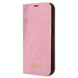 Guess iPhone 14 Pro Fodral Croco Rosa