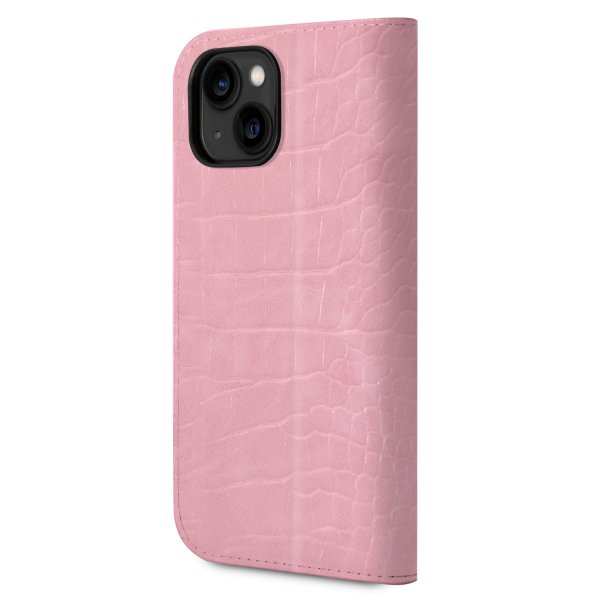 Guess iPhone 14 Fodral Croco Rosa