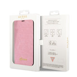 Guess iPhone 14 Fodral Croco Rosa