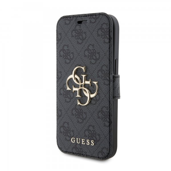 Guess iPhone 15 Fodral 4G Logo Grå