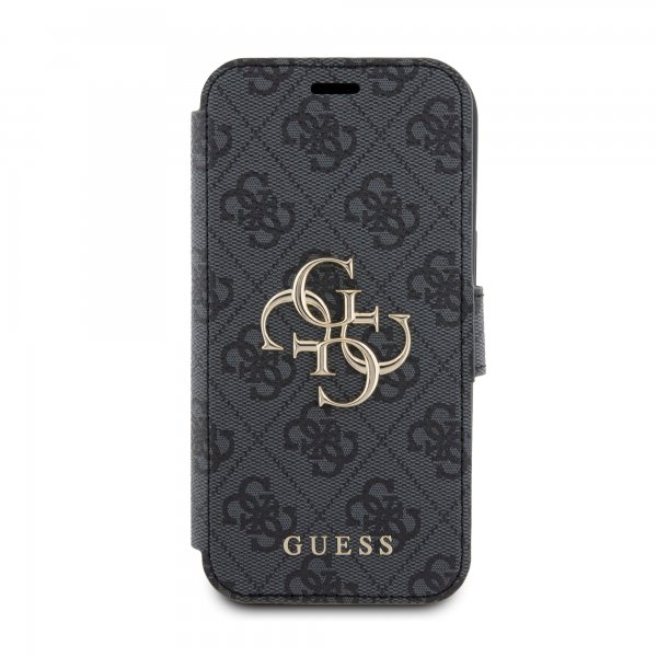 Guess iPhone 15 Fodral 4G Logo Grå