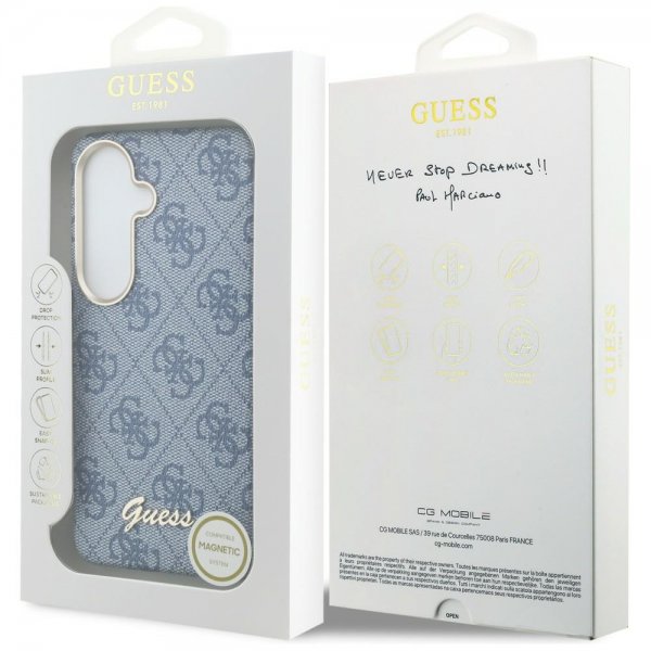 Guess Samsung Galaxy S26 Skal 4G Script MagSafe Blå