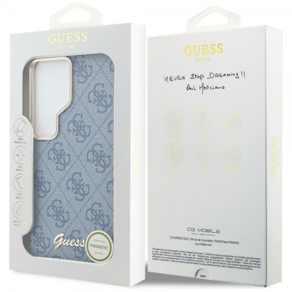 Guess Samsung Galaxy S26 Ultra Skal 4G Script MagSafe Blå