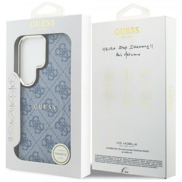 Guess Samsung Galaxy S26 Ultra Skal 4G Embossed MagSafe Blå