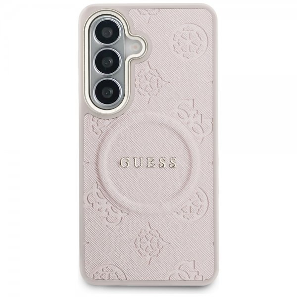 Guess Samsung Galaxy S26 Skal Saffiano Peony MagSafe Rosa