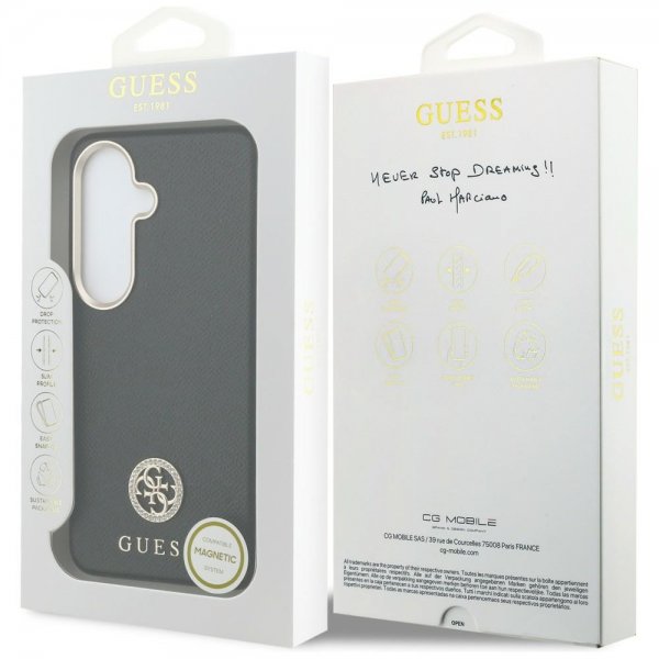Guess Samsung Galaxy S26 Plus Skal Rhinestone Logo MagSafe Svart