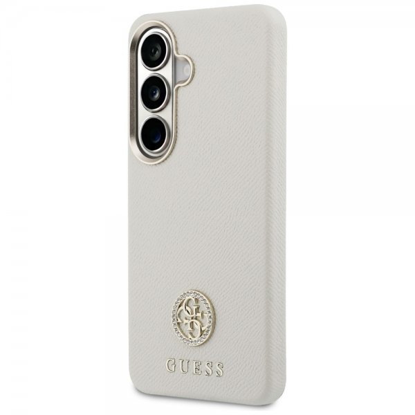 Guess Samsung Galaxy S26 Plus Skal Rhinestone Logo MagSafe Beige