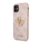 Guess iPhone 11 Skal Metal Logo Rosa