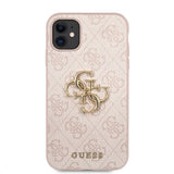 Guess iPhone 11 Skal Metal Logo Rosa