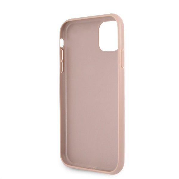 Guess iPhone 11 Skal Metal Logo Rosa