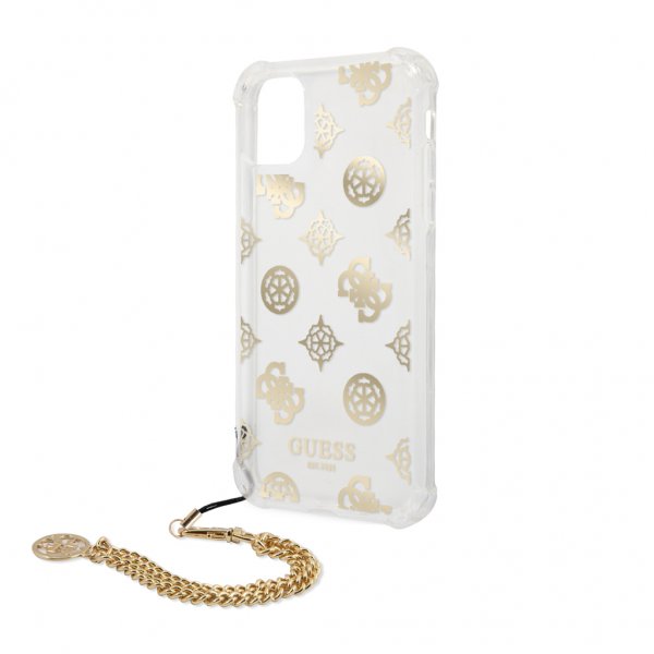 Guess iPhone 11 Skal Chain Peony Guld