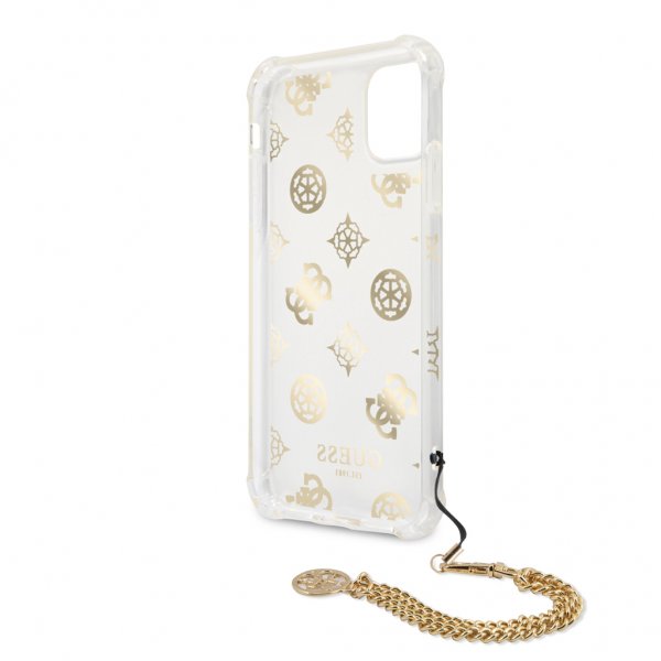 Guess iPhone 11 Skal Chain Peony Guld
