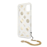 Guess iPhone 11 Skal Chain Peony Guld