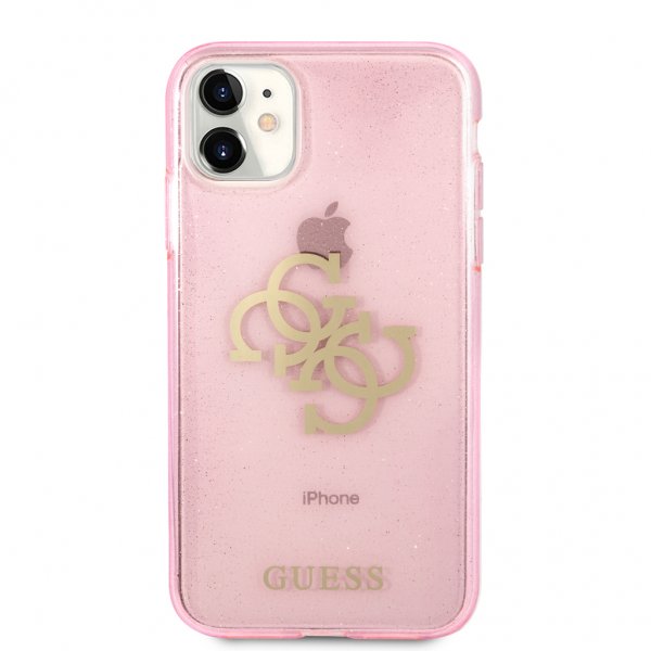Guess iPhone 11 Skal Full Glitter Rosa