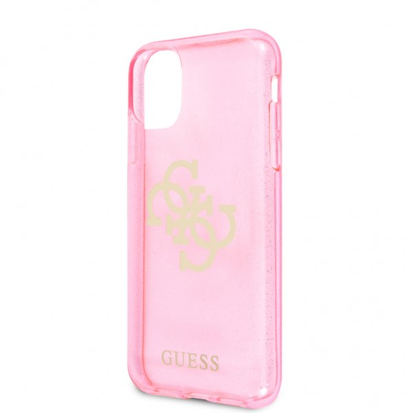 Guess iPhone 11 Skal Full Glitter Rosa