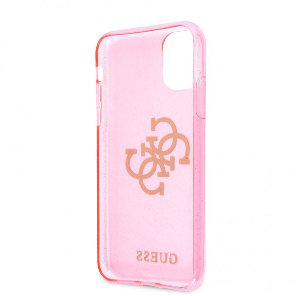 Guess iPhone 11 Skal Full Glitter Rosa