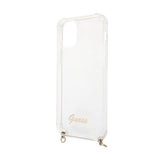 Guess iPhone 12 Pro Max Skal Chain & Script Guld Klar
