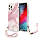 Guess iPhone 12/iPhone 12 Pro Skal Marble Rosa