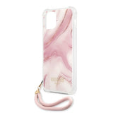 Guess iPhone 12/iPhone 12 Pro Skal Marble Rosa