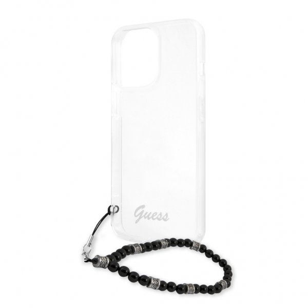 Guess iPhone 13 Pro Skal Pearl Handle Script Logo Svart