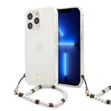 Guess iPhone 13 Pro Skal Pearl Handle Script Logo Vit
