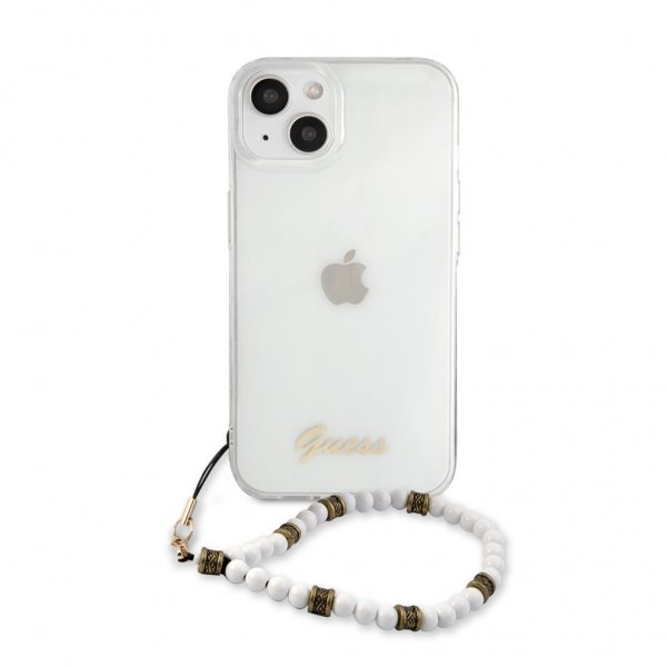 Guess iPhone 13 Skal Pearl Handle Script Logo Vit