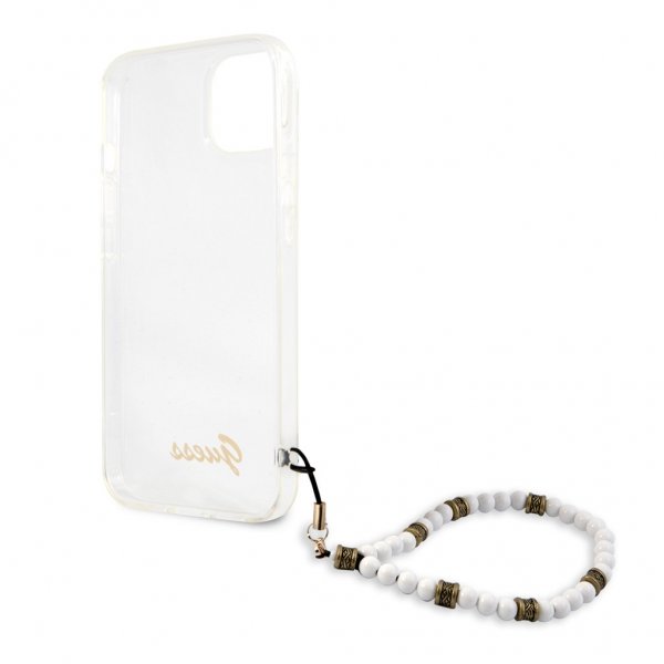 Guess iPhone 13 Skal Pearl Handle Script Logo Vit