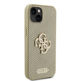 Guess iPhone 13 Skal Perforated Glitter Guld