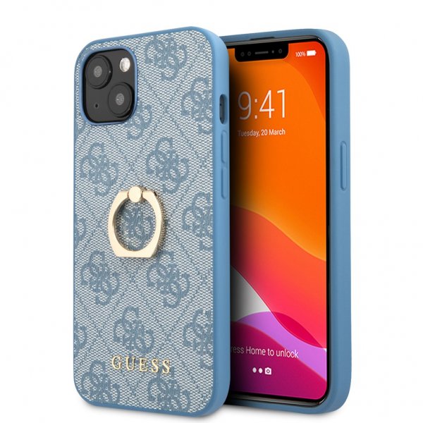 Guess iPhone 13 Mini Skal Ring Stand Blå