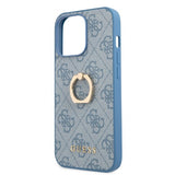 Guess iPhone 13 Pro Max Skal Ring Stand Blå