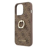 Guess iPhone 13 Pro Max Skal Ring Stand Brun