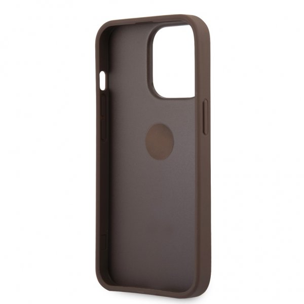 Guess iPhone 13 Pro Max Skal Ring Stand Brun