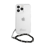 Guess iPhone 13 Pro Max Skal Pearl Handle Script Logo Svart