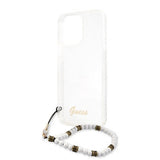 Guess iPhone 13 Pro Max Skal Pearl Handle Script Logo Vit