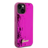 Guess iPhone 15 Skal Sequin Fuschia