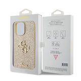 Guess iPhone 15 Pro Max Skal Fixed Glitter Guld